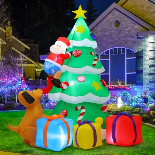 6.8FT Inflatable Christmas Tree with Gift Boxes & LED Lights 🎄✨ - Image 4