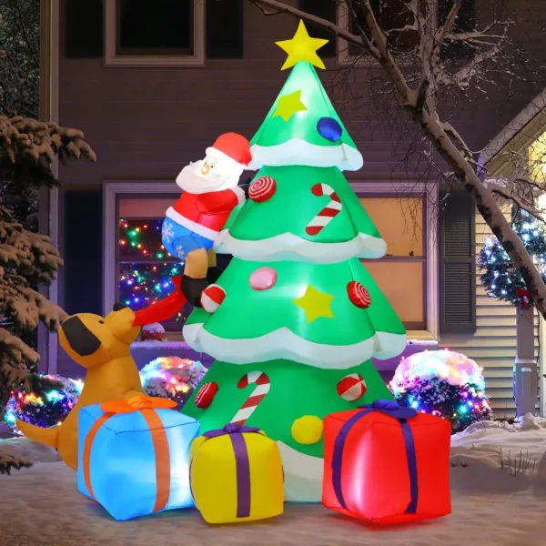 6.8FT Inflatable Christmas Tree with Gift Boxes & LED Lights 🎄✨ - Image 3