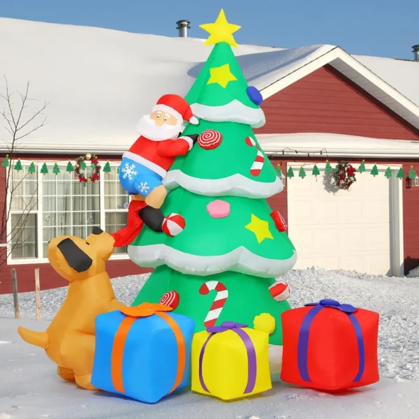 6.8FT Inflatable Christmas Tree with Gift Boxes & LED Lights 🎄✨ - Image 2