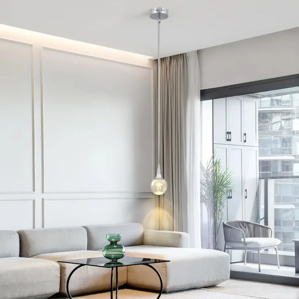 Mini LED Jellyfish Pendant Light – Warm Glow Kitchen Lamp - Image 5