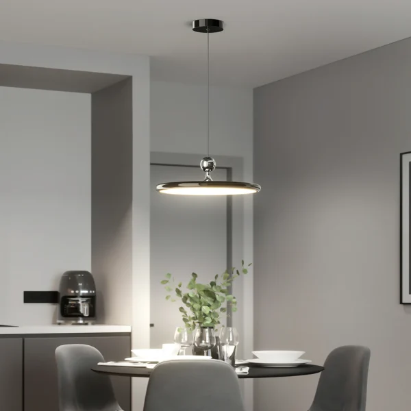 15.7” Modern Dimmable LED Pendant Light with Remote for Kitchen & Dining - Image 6