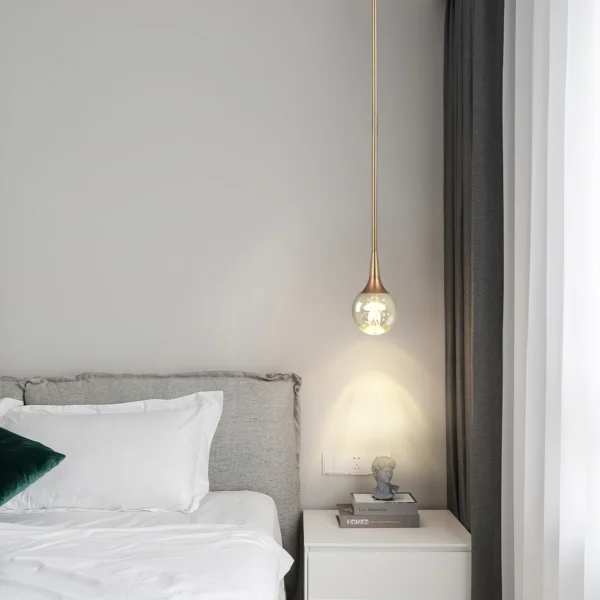 Mini LED Jellyfish Pendant Light – Warm Glow Kitchen Lamp - Image 4