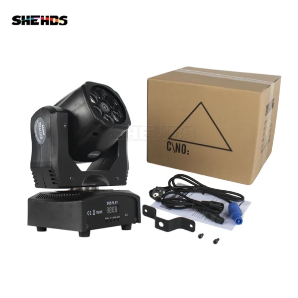 6x15W RGBW LED Moving Head – DJ Disco & Stage Lighting, DMX512 - Image 4