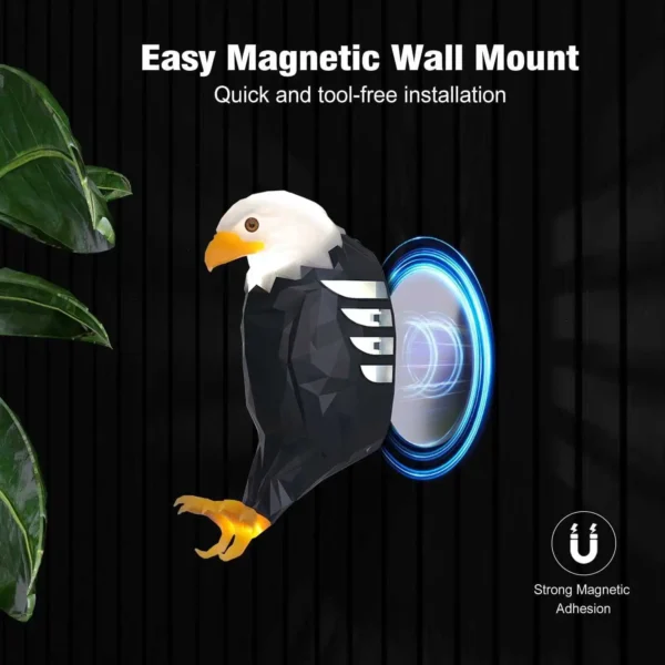 Bald Eagle Wall Light – Remote Control Magnetic Eagle Lamp - Image 5
