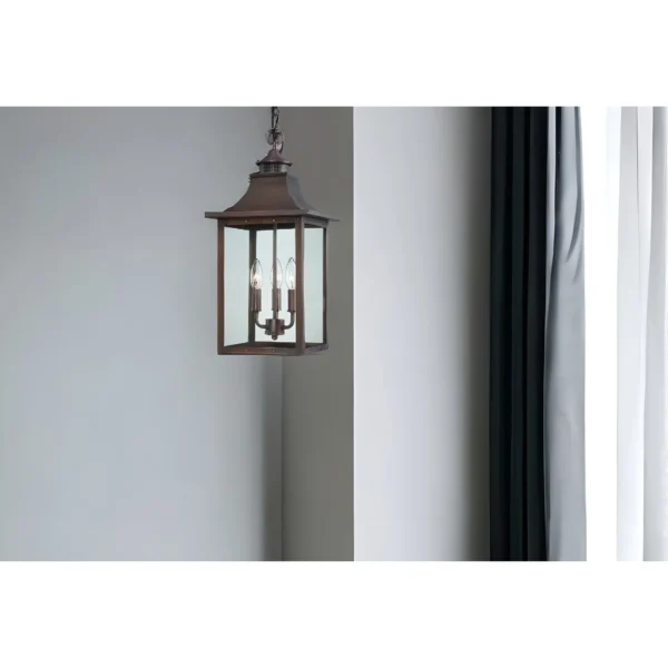 HMS St. Charles 3-Light Acopper Patina Hanging Outdoor Light - Image 2