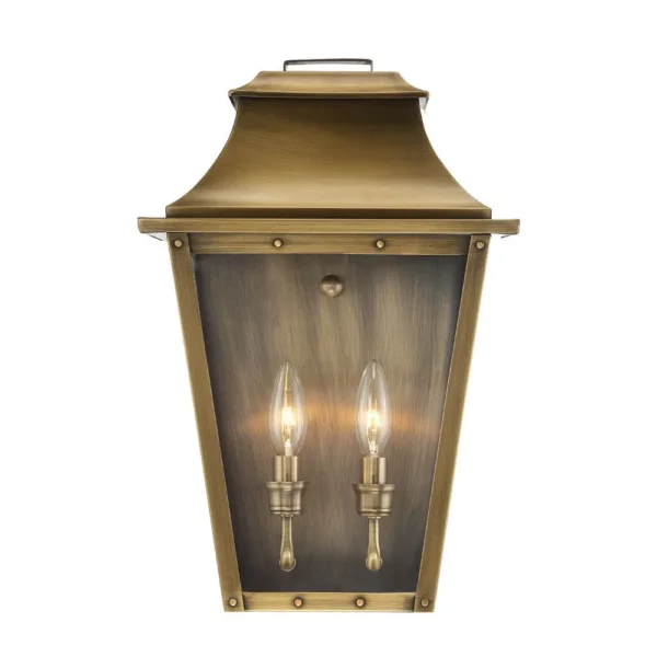 HMS Coventry 2-Light Aged Brass LED Wall Light with Crystal, Warm White Indoor - Image 4