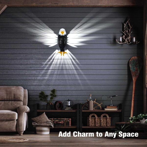 Bald Eagle Wall Light – Remote Control Magnetic Eagle Lamp