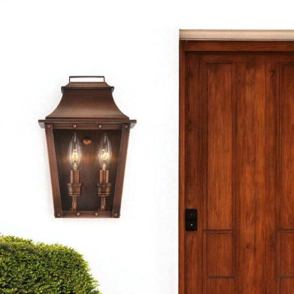 HMS Coventry 2-Light Copper Patina LED Pocket Wall Sconce