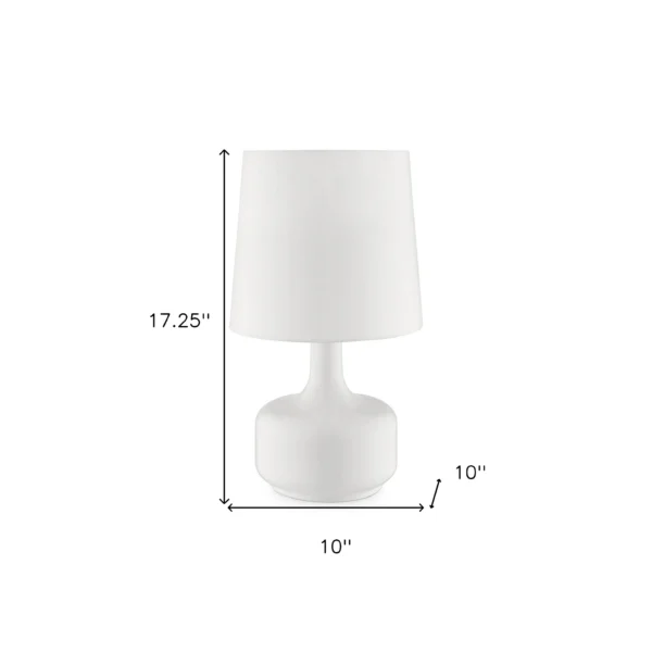HMS 17" Blue LED Table Lamp with White Shade – Nordic Style for Bedroom - Image 5