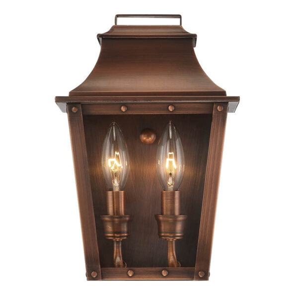HMS Coventry 2-Light Copper Patina LED Pocket Wall Sconce - Image 4