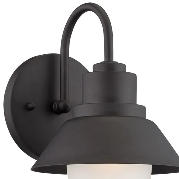 HMS Matte Black LED Wall Light 12W IP65 Outdoor Garden Lamp E27 Warm White - Image 4