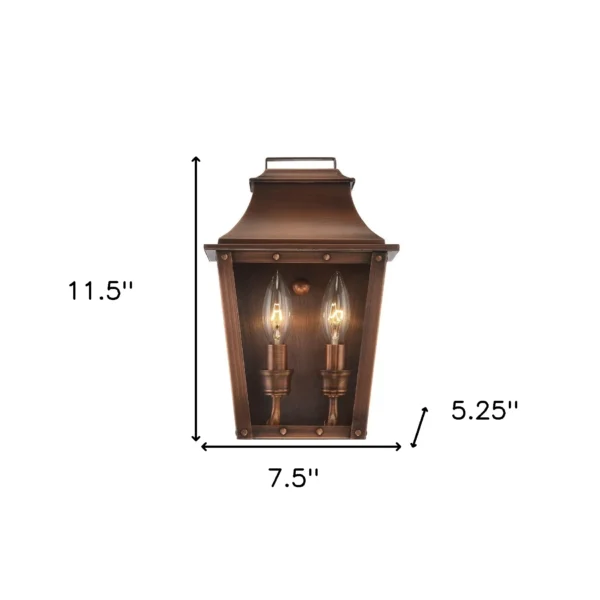 HMS Coventry 2-Light Copper Patina LED Pocket Wall Sconce - Image 5