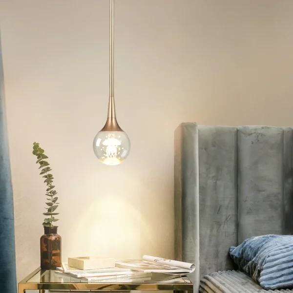 Mini LED Jellyfish Pendant Light – Warm Glow Kitchen Lamp