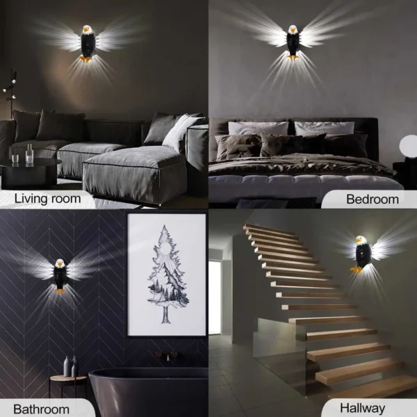 Bald Eagle Wall Light – Remote Control Magnetic Eagle Lamp - Image 6