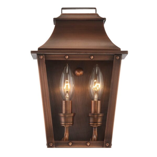 HMS Coventry 2-Light Copper Patina LED Pocket Wall Sconce - Image 3