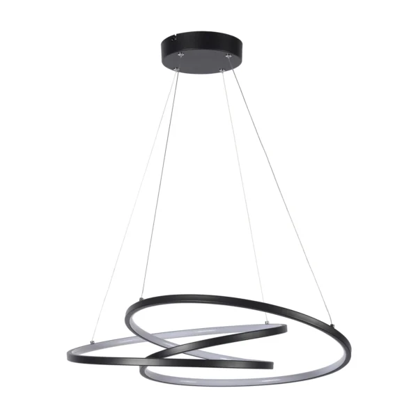Modern Black LED Pendant Light, 40W Dimmable with Remote Control - Image 7