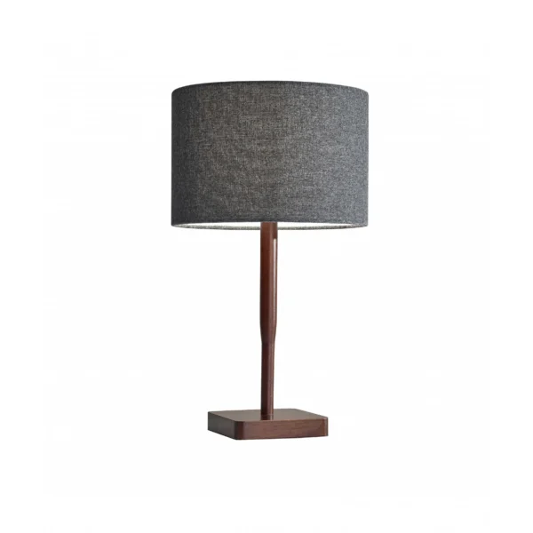HMS Modern Walnut Wood Table Lamp – LED Ambient Light for Home & Office - Image 3
