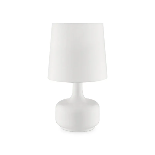 HMS 17" Blue LED Table Lamp with White Shade – Nordic Style for Bedroom