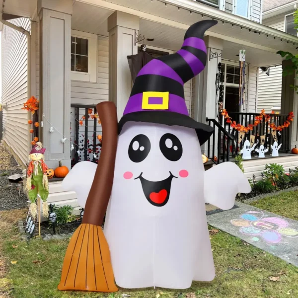 GOOSH 6.2FT Halloween Inflatable Ghost with LED Lights - Image 2