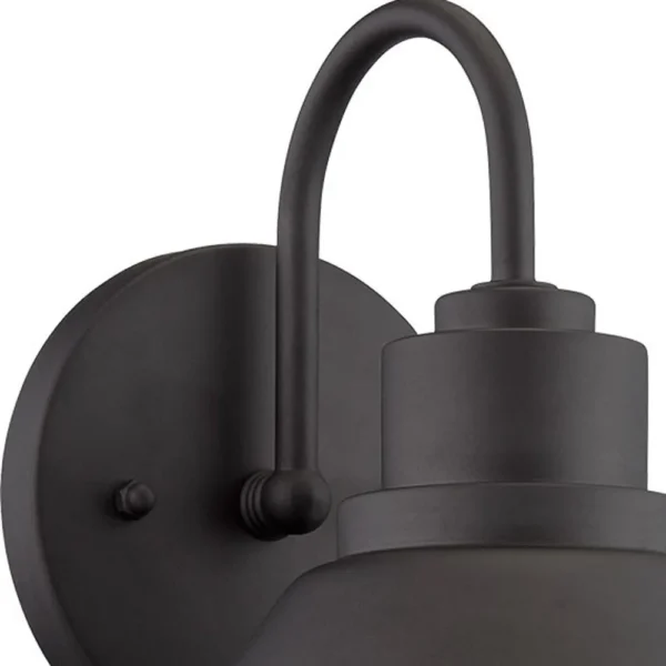 HMS Matte Black LED Wall Light 12W IP65 Outdoor Garden Lamp E27 Warm White - Image 5