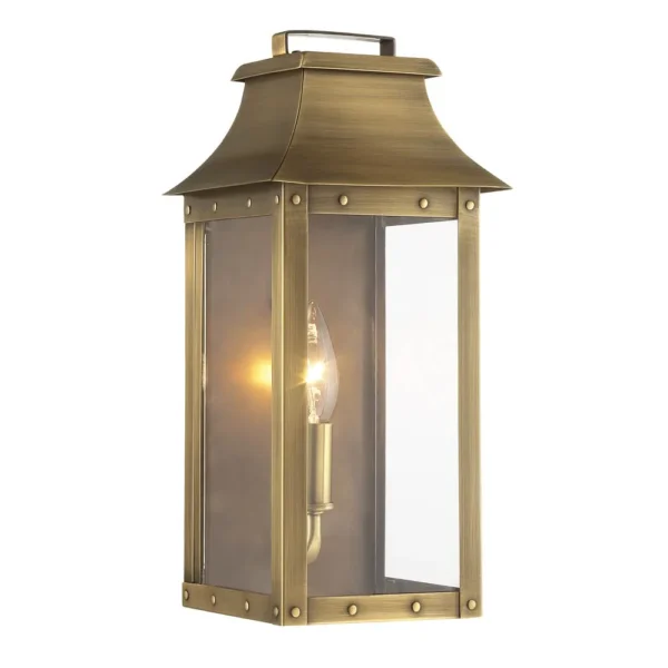 HMS Manchester 1-Light Aged Brass Pocket Wall Lamp - Image 3