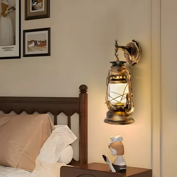 Retro Rustic Outdoor Wall Light, Antique Indoor Corridor Lamp - Image 2