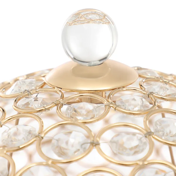 Gold Crystal Table Lamp – Elegant Bedside & Nightstand Light - Image 9
