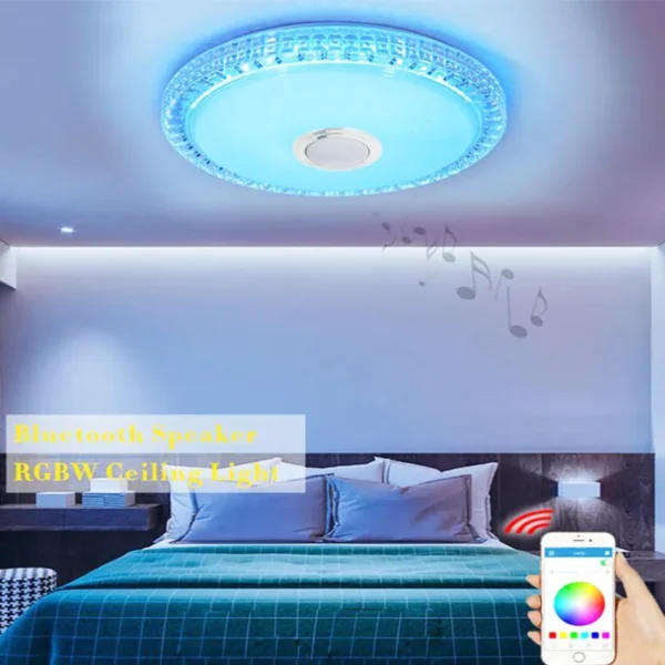 Smart LED RGB Ceiling Light with Bluetooth Music - Image 2
