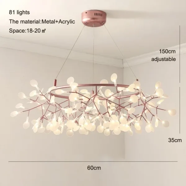 Nordic Ceiling Chandelier Firefly Lamp for Living Room & Kitchen - Image 14