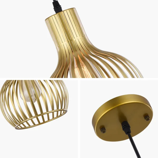 Vintage Flush Mount Pendant Light – Single E26 Ceiling Lamp - Image 6