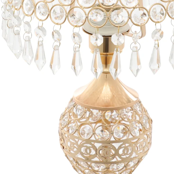Gold Crystal Table Lamp – Elegant Bedside & Nightstand Light - Image 8
