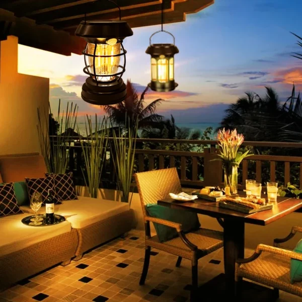 Solar Camping Light – Dimmable, USB Rechargeable Outdoor Lamp - Image 3