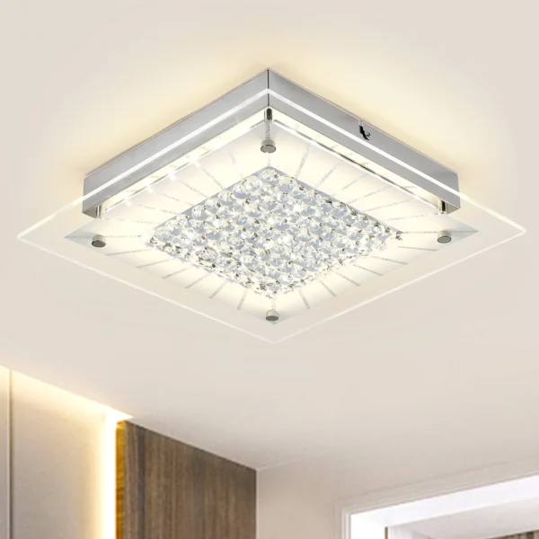11'' Dimmable LED Flush Mount Ceiling Light – 4000K Modern Bedroom Fixture