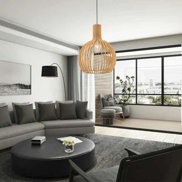 Vintage Flush Mount Pendant Light – Single E26 Ceiling Lamp - Image 7