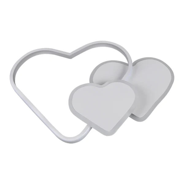 Modern Heart LED Ceiling Light – Nordic Kids Room Lamp in Pink & White - Image 15