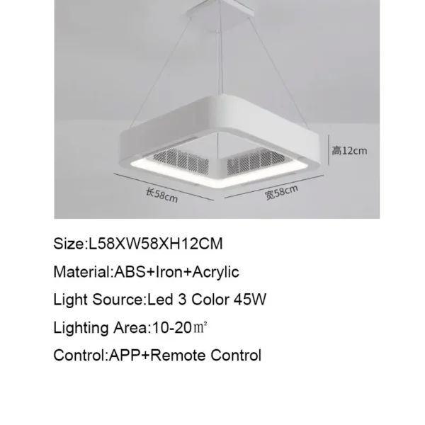 Modern Smart Ceiling Fan Lamp with LED Light & Remote Control - Image 7