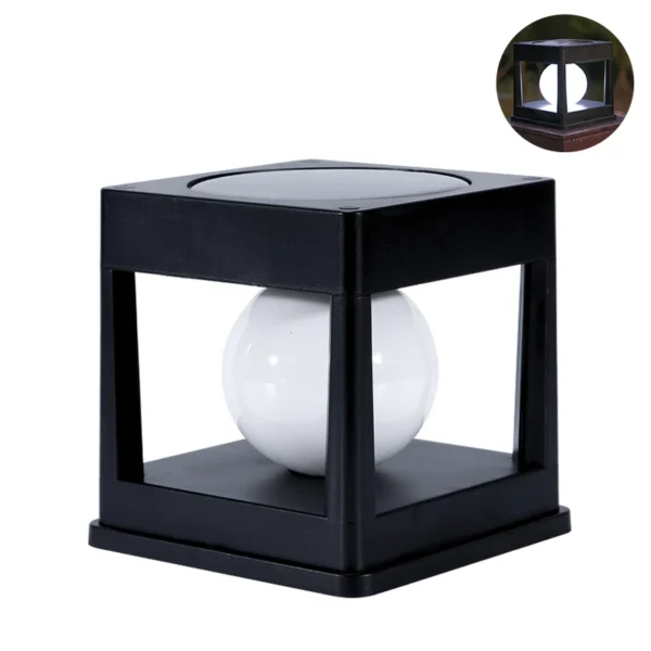 LED Solar Post Cap Light, Waterproof Outdoor Fence & Deck Lamp for Garden - Image 8
