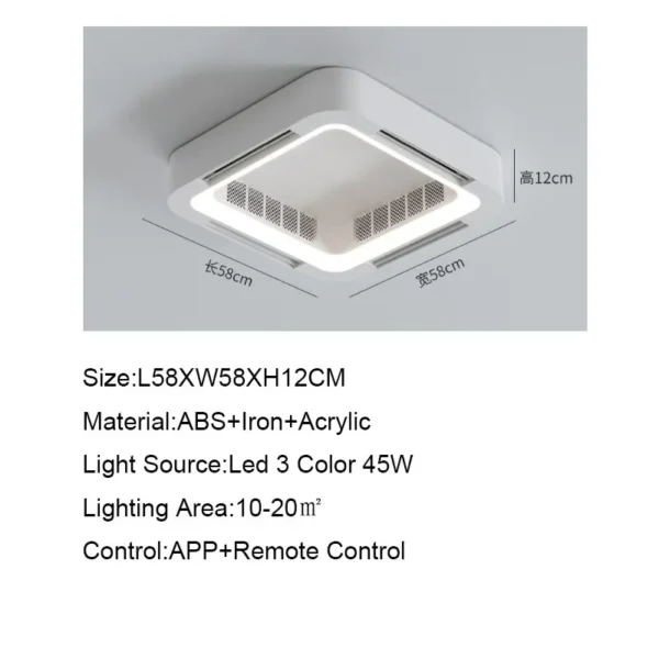Modern Smart Ceiling Fan Lamp with LED Light & Remote Control - Image 6