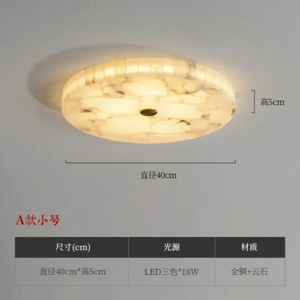 Modern 2025 White Marble LED Ceiling Chandelier for Living Room - Image 6