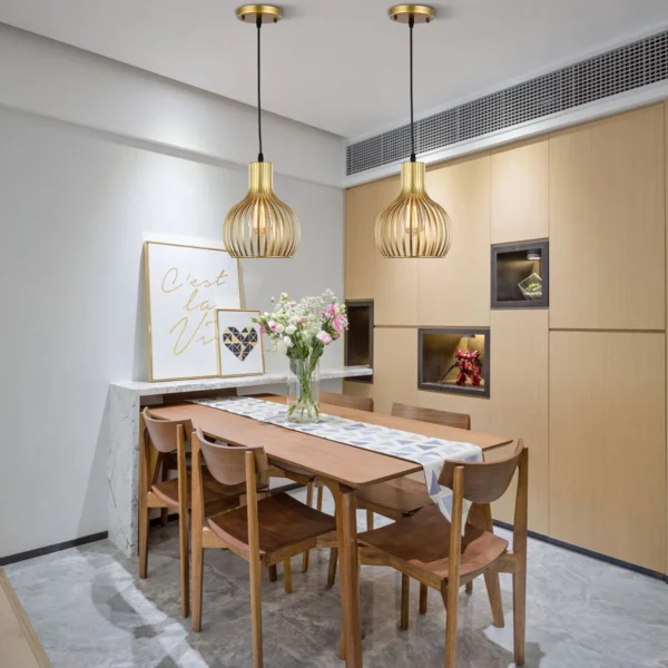 Vintage Flush Mount Pendant Light – Single E26 Ceiling Lamp - Image 2