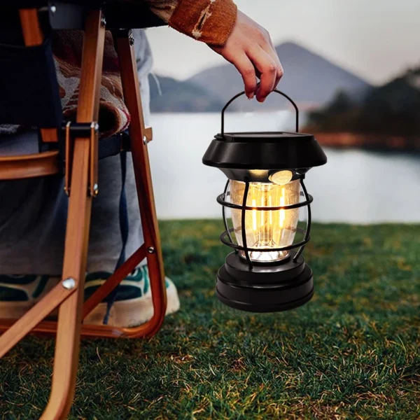 Solar Camping Light – Dimmable, USB Rechargeable Outdoor Lamp