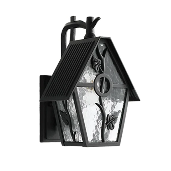 Black Vintage European Floral Wall Lamp – Indoor/Outdoor Lighting - Image 7