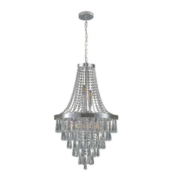 Chromium Crystal Chandelier – Large Luxury Contemporary Ceiling Light