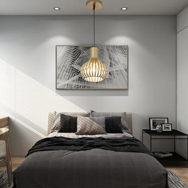 Vintage Flush Mount Pendant Light – Single E26 Ceiling Lamp - Image 3