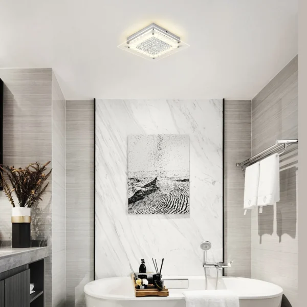 11'' Dimmable LED Flush Mount Ceiling Light – 4000K Modern Bedroom Fixture - Image 3