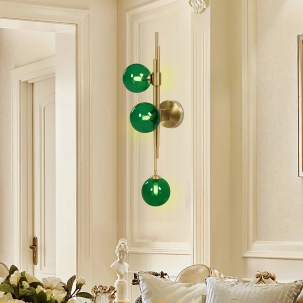 Modern Glass Wall Light – 3 G9 LEDs, 2700K Warm White