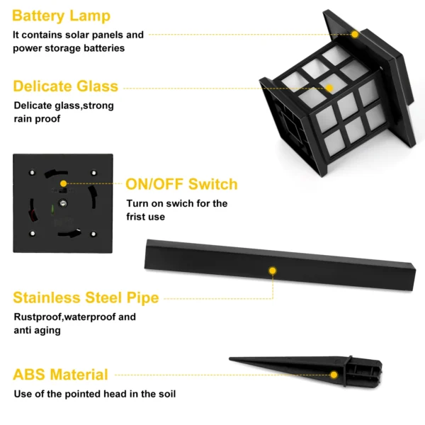 Solar LED Pathway Lights – IP65 Waterproof Outdoor Landscape Lighting - Image 2
