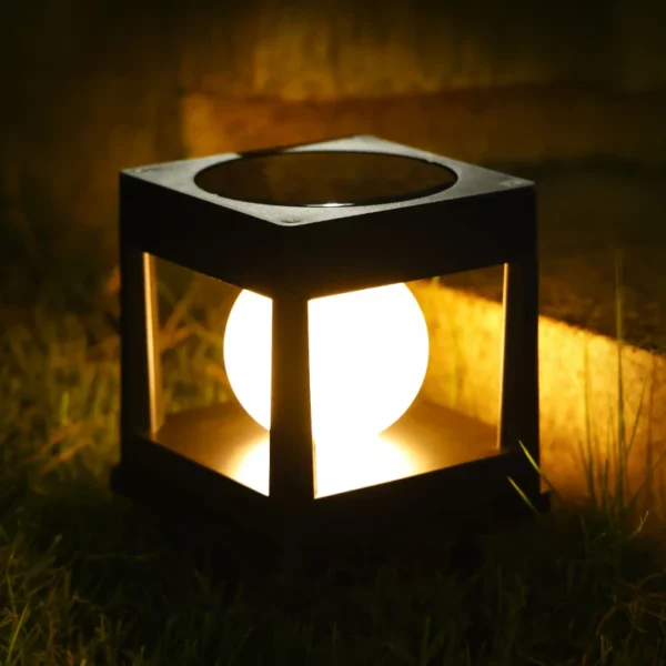 LED Solar Post Cap Light, Waterproof Outdoor Fence & Deck Lamp for Garden - Image 2