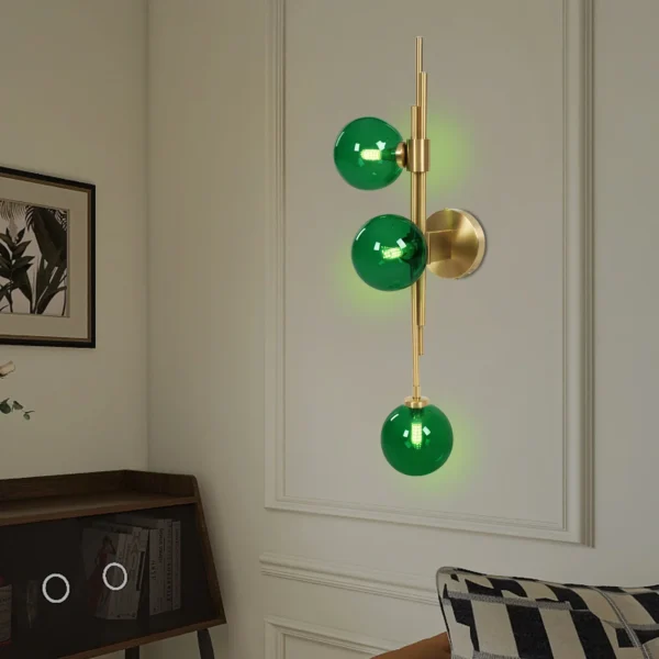 Modern Glass Wall Light – 3 G9 LEDs, 2700K Warm White - Image 2
