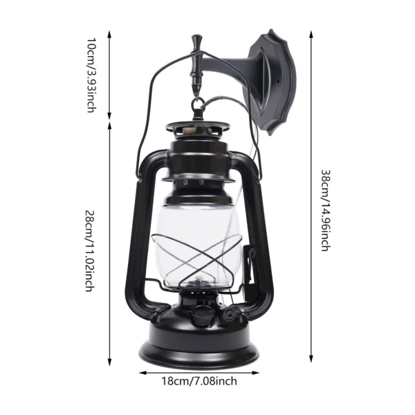 Black Outdoor Wall Lamp – Rustic E27 Wall Mount Light for Garden, Balcony & Yard - Image 3
